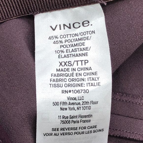 Vince Womens Size XXS Pants Kick Pleat Crop Flare Leg Stretch Cotton Blend - Picture 11 of 15